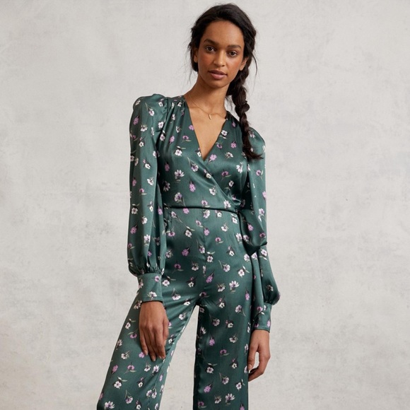 ML Monique Lhuillier Lorilei floral jumpsuit - Picture 2 of 8